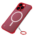 Custodia satinata con lente in metallo per iPhone 14