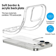 TPU antiurto + custodia per telefono trasparente in acrilico, For iPhone 14, For iPhone 14 Plus, For iPhone 14 Pro, For iPhone 14 Pro Max