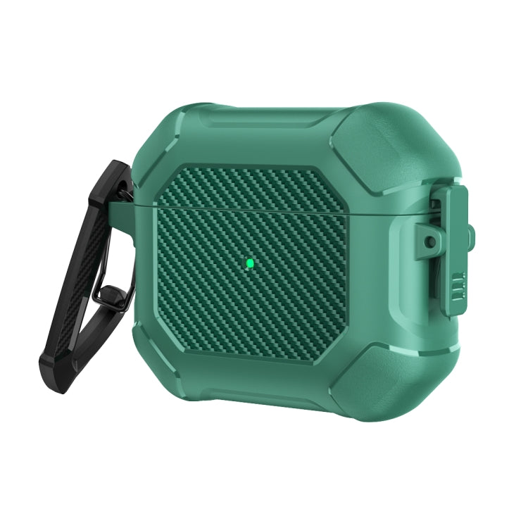 Custodia protettiva TPU e PC per AirPods 3 con moschettone