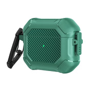 Custodia protettiva per cuffie Carbon Brazing Dimension TPU + PC con blocco interruttore e moschettone, For AirPods 3