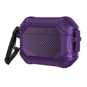 Custodia protettiva per cuffie Carbon Brazing Dimension TPU + PC con blocco interruttore e moschettone, For AirPods Pro
