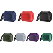 Custodia protettiva per cuffie Carbon Brazing Dimension TPU + PC con blocco interruttore e moschettone, For AirPods Pro