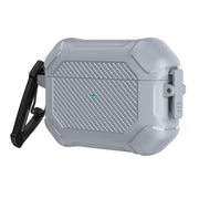 Custodia protettiva per cuffie Carbon Brazing Dimension TPU + PC con blocco interruttore e moschettone, For AirPods Pro