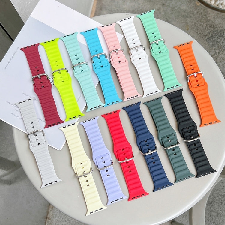 Cinturino in silicone monocolore per Apple Watch Series, 7 45mm / 6&SE&5&4 44mm / 3&2&1 42mm, 7 41mm / 6&SE&5&4 40mm / 3&2&1 38mm