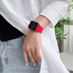 Cinturino in silicone monocolore per Apple Watch Series, 7 45mm / 6&SE&5&4 44mm / 3&2&1 42mm, 7 41mm / 6&SE&5&4 40mm / 3&2&1 38mm