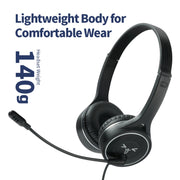 SOYTO SY-G30C Cuffie da gioco ergonomiche con microfono lungo con cancellazione del rumore, 3.5mm, USB