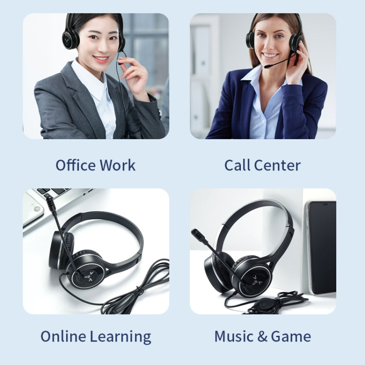 SOYTO SY-G30C Cuffie da gioco ergonomiche con microfono lungo con cancellazione del rumore, 3.5mm, USB