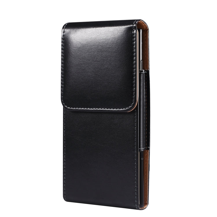 Marsupio portatile per cellulare da uomo in pelle con texture lucida per 6,9 pollici o inferiore, 6.9 inch Glossy Texture