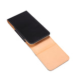 Marsupio portatile per cellulare da uomo in pelle con texture lucida per 6,9 pollici o inferiore, 6.9 inch Glossy Texture