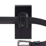Marsupio portatile per cellulare da uomo in pelle con texture lucida per 6,9 pollici o inferiore, 6.9 inch Glossy Texture