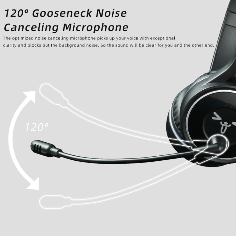 SOYTO SY-T30C Microfono lungo Cuffie da gioco ergonomiche con cancellazione del rumore wireless Bluetooth, SY-T30C
