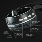 SOYTO SY-T30C Microfono lungo Cuffie da gioco ergonomiche con cancellazione del rumore wireless Bluetooth, SY-T30C