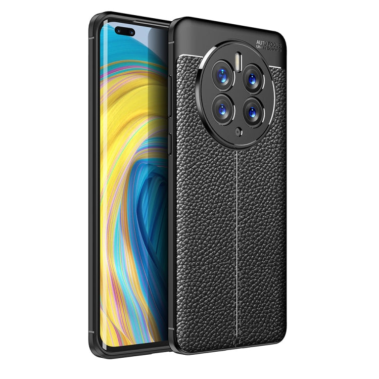 Custodia per telefono antiurto in TPU con texture Litchi, For Huawei Mate 50, For Huawei Mate 50 Pro