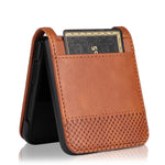 Custodia per telefono in pelle pieghevole con texture vintage, For Samsung Galaxy Z Filp4 5G