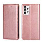 Custodia per telefono in pelle magnetica a conchiglia in tinta unita a olio lucido, For Nokia C100, For Nokia C200, For Samsung Galaxy A73 5G, For Samsung Galaxy M13