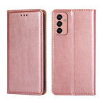 Custodia per telefono in pelle magnetica a conchiglia in tinta unita a olio lucido, For Nokia C100, For Nokia C200, For Samsung Galaxy A73 5G, For Samsung Galaxy M13