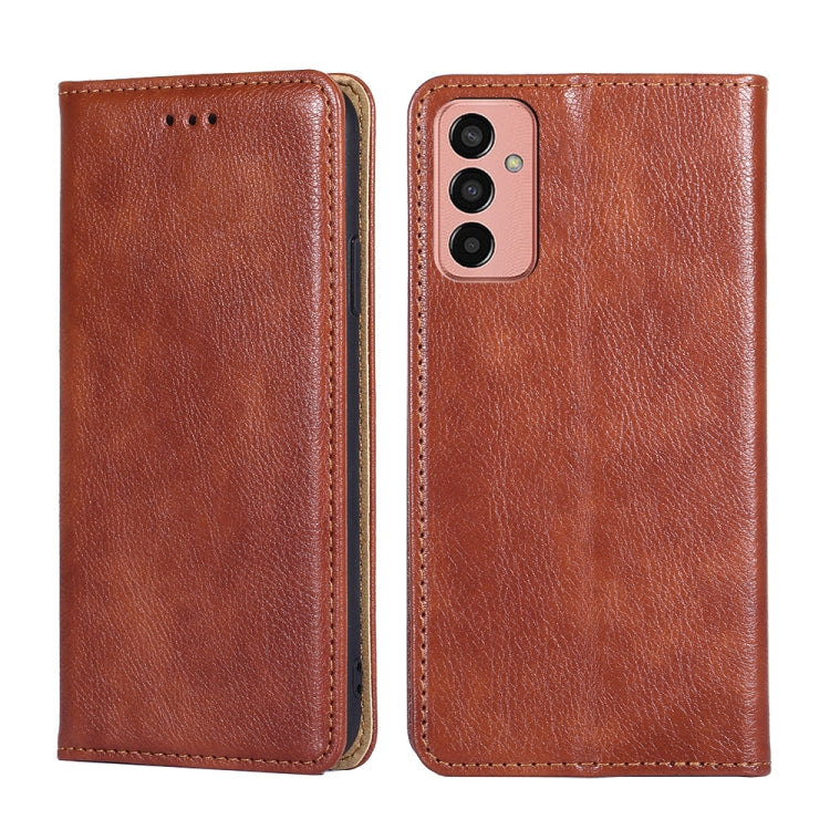 Custodia per telefono in pelle magnetica a conchiglia in tinta unita a olio lucido, For Nokia C100, For Nokia C200, For Samsung Galaxy A73 5G, For Samsung Galaxy M13