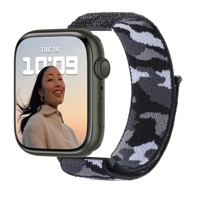 Cinturino in nylon con cinturino per Apple Watch Series, 7 45mm / 6&SE&5&4 44mm / 3&2&1 42mm, 7 41mm / 6&SE&5&4 40mm / 3&2&1 38mm