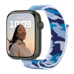 Cinturino in nylon con cinturino per Apple Watch Series, 7 45mm / 6&SE&5&4 44mm / 3&2&1 42mm, 7 41mm / 6&SE&5&4 40mm / 3&2&1 38mm