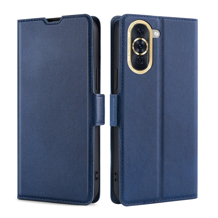 Custodia per telefono in pelle flip orizzontale con fibbia laterale ultrasottile, For Huawei nova 10, For Huawei nova 10 Pro