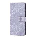 Custodia per cellulare in pelle con motivo goffrato stile etnico, For OPPO A96 4G