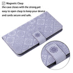 Custodia per cellulare in pelle con motivo goffrato stile etnico, For OPPO A96 4G