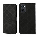 Custodia per cellulare in pelle con motivo goffrato stile etnico, For OPPO A96 4G