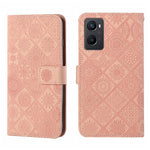 Custodia per cellulare in pelle con motivo goffrato stile etnico, For OPPO A96 4G