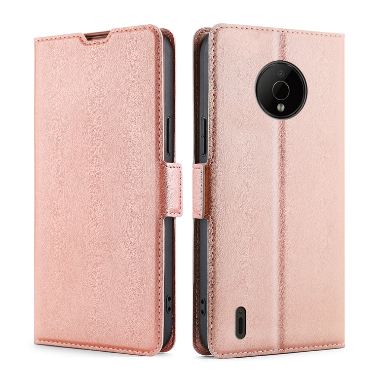 Custodia per telefono in pelle flip orizzontale con fibbia laterale ultrasottile, For Nokia C100, For Nokia C200, For Nokia C21 Plus