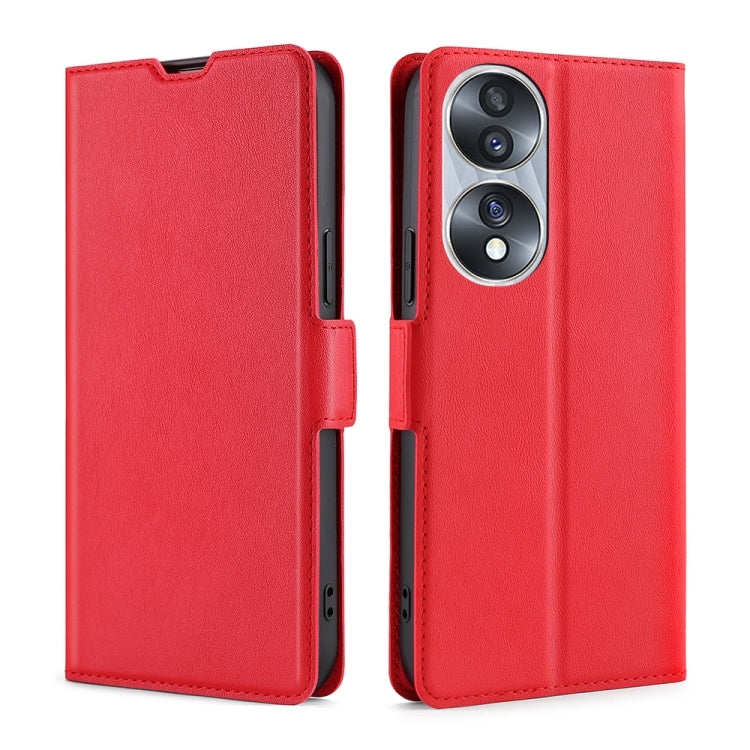 Custodia per telefono in pelle flip orizzontale con fibbia laterale ultrasottile, For Honor 70, For Honor 70 Pro/70 Pro+