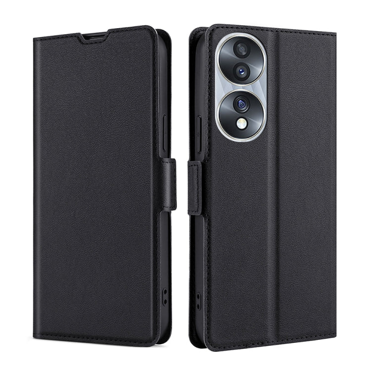 Custodia per telefono in pelle flip orizzontale con fibbia laterale ultrasottile, For Honor 70, For Honor 70 Pro/70 Pro+