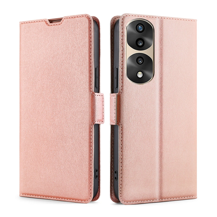 Custodia per telefono in pelle flip orizzontale con fibbia laterale ultrasottile, For Honor 70, For Honor 70 Pro/70 Pro+