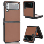 Custodia protettiva per telefono in pelle incollata, For Samsung Galaxy Z Flip3 5G, For Samsung Galaxy Z Flip4