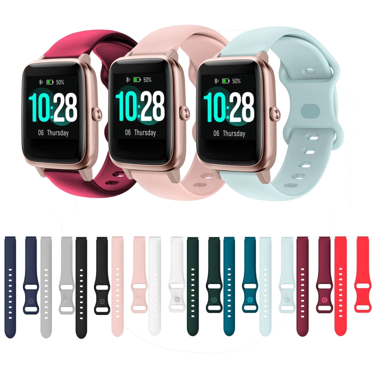 Per Xiaomi Haylou Smart Watch LS01 Cinturino in silicone con fibbia a farfalla da 19 mm