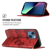 Custodia per telefono a conchiglia in pelle magnetica con trama di calcio, For iPhone 14, For iPhone 14 Plus, For iPhone 14 Pro, For iPhone 14 Pro Max