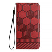 Custodia per telefono a conchiglia in pelle magnetica con trama di calcio, For iPhone 11 Pro, For iPhone 11 Pro Max, For iPhone SE 2022 / SE 2020 / 8 / 7