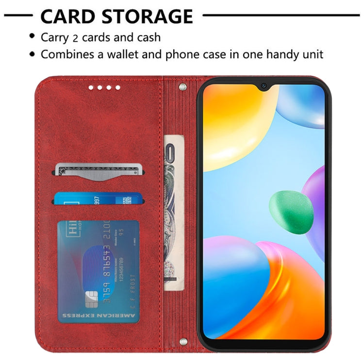 Custodia per telefono a conchiglia in pelle magnetica con trama di calcio, For Xiaomi Redmi 10C / 10 India, For Xiaomi Redmi 10A, For Xiaomi Redmi Note 11 Global 2022 / Note 11S 4G, For Xiaomi Redmi Note 11 Pro 5G / 4G Global 2022 / Note 11 Pro+ India