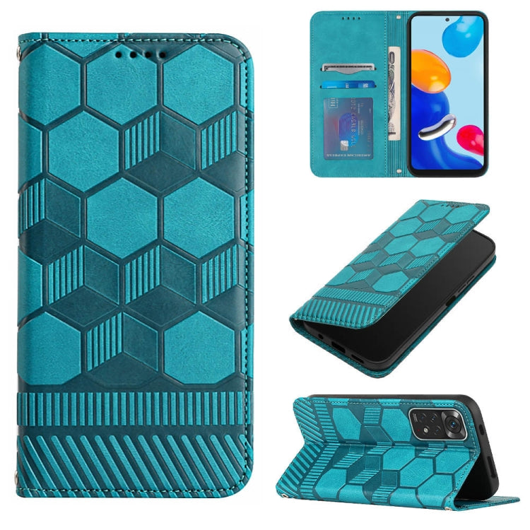 Custodia per telefono a conchiglia in pelle magnetica con trama di calcio, For Xiaomi Redmi 10C / 10 India, For Xiaomi Redmi 10A, For Xiaomi Redmi Note 11 Global 2022 / Note 11S 4G, For Xiaomi Redmi Note 11 Pro 5G / 4G Global 2022 / Note 11 Pro+ India
