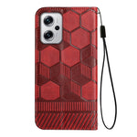 Custodia per telefono a conchiglia in pelle magnetica con trama di calcio, For Xiaomi Redmi Note 11T Pro, For Xiaomi Poco M4 5G, For Xiaomi Poco M4 Pro 4G, For Xiaomi Poco M4 Pro 5G