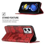 Custodia per telefono a conchiglia in pelle magnetica con trama di calcio, For Xiaomi Redmi Note 11T Pro, For Xiaomi Poco M4 5G, For Xiaomi Poco M4 Pro 4G, For Xiaomi Poco M4 Pro 5G