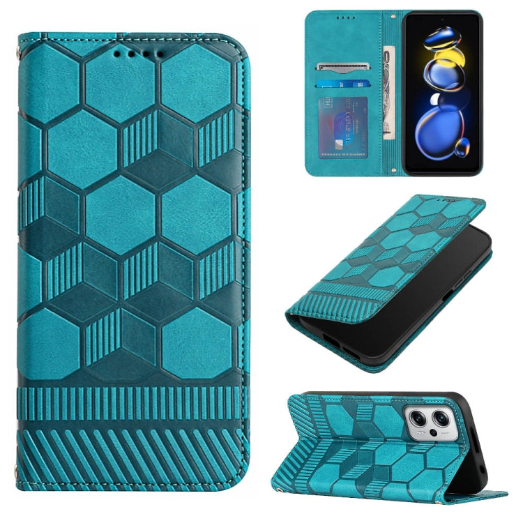 Custodia per telefono a conchiglia in pelle magnetica con trama di calcio, For Xiaomi Redmi Note 11T Pro, For Xiaomi Poco M4 5G, For Xiaomi Poco M4 Pro 4G, For Xiaomi Poco M4 Pro 5G