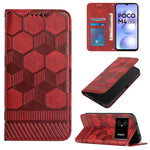 Custodia per telefono a conchiglia in pelle magnetica con trama di calcio, For Xiaomi Redmi Note 11T Pro, For Xiaomi Poco M4 5G, For Xiaomi Poco M4 Pro 4G, For Xiaomi Poco M4 Pro 5G
