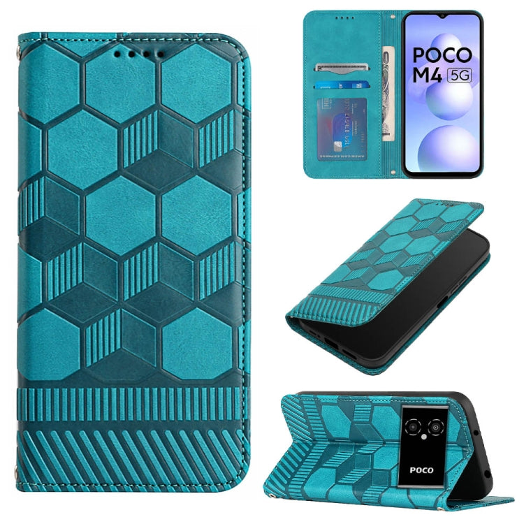 Custodia per telefono a conchiglia in pelle magnetica con trama di calcio, For Xiaomi Redmi Note 11T Pro, For Xiaomi Poco M4 5G, For Xiaomi Poco M4 Pro 4G, For Xiaomi Poco M4 Pro 5G