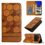 Custodia per telefono a conchiglia in pelle magnetica con trama di calcio, For Xiaomi Redmi Note 11T Pro, For Xiaomi Poco M4 5G, For Xiaomi Poco M4 Pro 4G, For Xiaomi Poco M4 Pro 5G