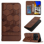 Custodia per telefono a conchiglia in pelle magnetica con trama di calcio, For Xiaomi Redmi Note 11T Pro, For Xiaomi Poco M4 5G, For Xiaomi Poco M4 Pro 4G, For Xiaomi Poco M4 Pro 5G