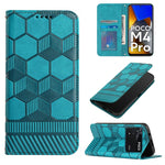 Custodia per telefono a conchiglia in pelle magnetica con trama di calcio, For Xiaomi Redmi Note 11T Pro, For Xiaomi Poco M4 5G, For Xiaomi Poco M4 Pro 4G, For Xiaomi Poco M4 Pro 5G
