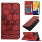 Custodia per telefono a conchiglia in pelle magnetica con trama di calcio, For Samsung Galaxy A03 164mm, For Samsung Galaxy A03s 164mm India, For Samsung Galaxy A03s 165.8mm US Version, For Samsung Galaxy A03s 166.5mm EU Version