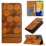 Custodia per telefono a conchiglia in pelle magnetica con trama di calcio, For Samsung Galaxy S22+ 5G, For Samsung Galaxy S22 Ultra 5G, For Samsung Galaxy A03 166mm, For Samsung Galaxy A13 4G