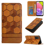 Custodia per telefono a conchiglia in pelle magnetica con trama di calcio, For Samsung Galaxy A03 164mm, For Samsung Galaxy A03s 164mm India, For Samsung Galaxy A03s 165.8mm US Version, For Samsung Galaxy A03s 166.5mm EU Version