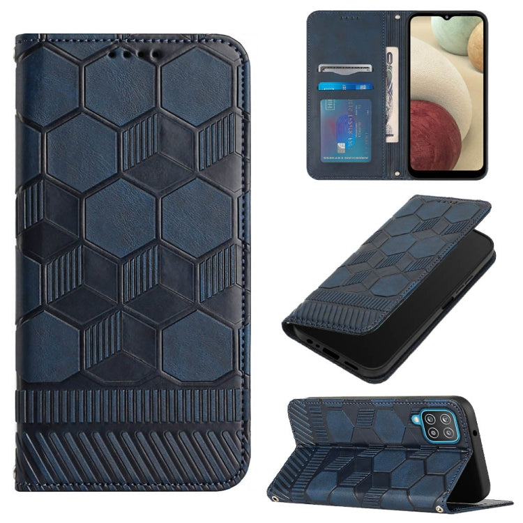 Custodia per telefono a conchiglia in pelle magnetica con trama di calcio, For Samsung Galaxy A12 5G / M12 / F12, For Samsung Galaxy A13 5G, For Samsung Galaxy A23 5G, For Samsung Galaxy A33 5G